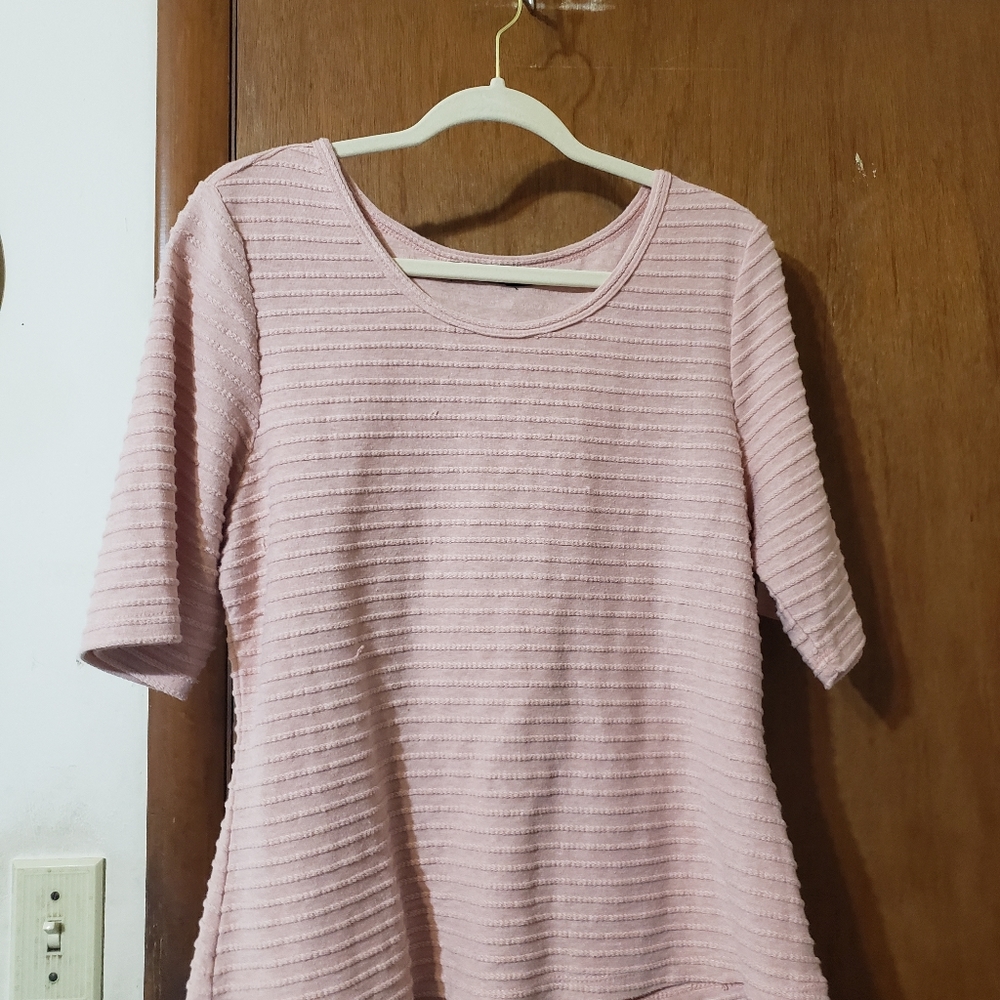 Salmon Ribbed Top - Picture 2 of 2